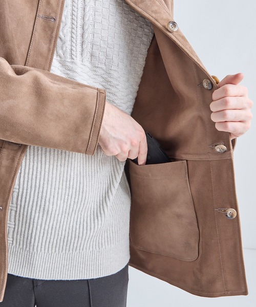 MEN'S BIGI(メンズビギ)の「ゴートスエード リバーシブル カバーオールブルゾン(カバーオール・メンズ・ベージュ・04/03/02)」の4枚目の写真