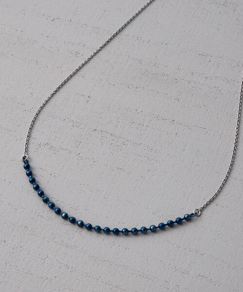 and cloud(アンドクラウド)の「Ink Ball Chain Necklace(ネックレス・レディース・ブルー・FREE)」の2枚目の写真