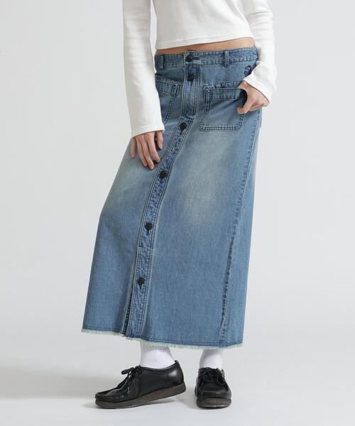 AVIREX(アヴィレックス)の「《NAVAL COLLECTION》SAILOR DENIM LONG SKIRT(デニムスカート・レディース・その他35/その他4・S/M)」の2枚目の写真