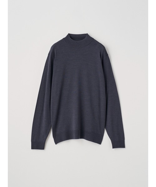 JOHN SMEDLEY(ジョンスメドレー)の「モックネック長袖ニットプルオーバー(ニット/セーター・メンズ・ダークグレー・M/S/L)」の1枚目の写真