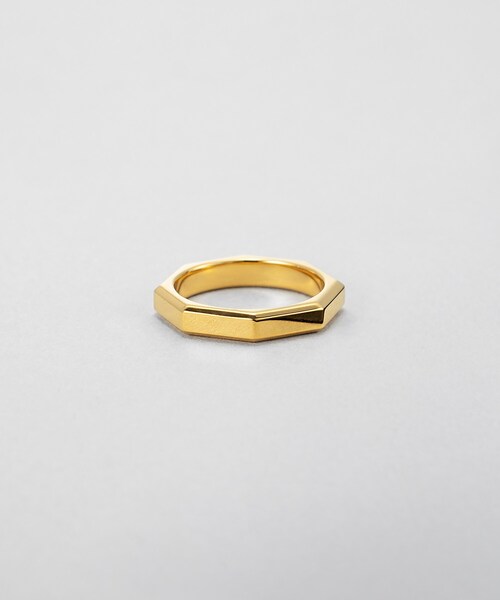COCOSHNIK ONKITSCH（ココシュニックオンキッチュ）の「シルバー トラペーズオクタゴンリング GP（リング・レディース・クリア・12/10）」の2枚目の写真