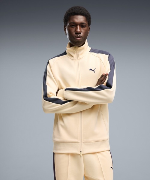 PUMA（プーマ）の「PUMA プーマ メンズ T7 オールウェイズ オン トラック ジャケット DK（ジャージ・メンズ・グレー/クリーム・MEDIUM/LARGE/X-LARGE/SMALL/XX-LARGE）」の2枚目の写真