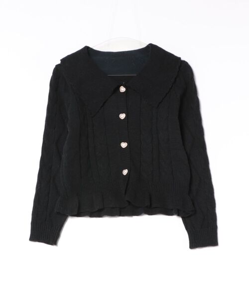 AsRiRe（アスリレイ）の「26aw 2way/トッド柄ニットカーディガン（カーディガン/ボレロ・レディース・ブラック/レッド/グレー・M）」の5枚目の写真