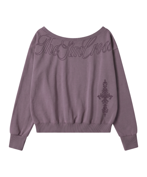 GRAVER（グレーバー）の「[WOMAN]THE SIM CROSS ワンショルダー スウェット_3color（スウェット・レディース・グレー/パープル/ブラック・FREE）」の12枚目の写真