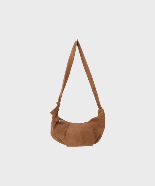 UNSTOA(アンストア)の「Faux Leather 2-Way Croissant-Shaped Shoulder Bag 秋服 冬服(ショルダーバッグ・レディース・ベージュ/ブラック・FREE)」の2枚目の写真