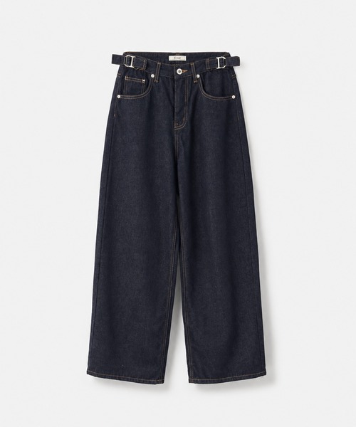 CANAL JEAN(キャナルジーン)の「El mar サイドベルトワイドデニムパンツ 612(デニムパンツ・レディース・ノンウォッシュ・MEDIUM/SMALL)」の9枚目の写真