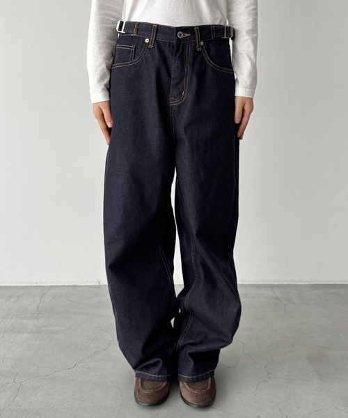 CANAL JEAN(キャナルジーン)の「El mar サイドベルトワイドデニムパンツ 612(デニムパンツ・レディース・ノンウォッシュ・MEDIUM/SMALL)」の16枚目の写真