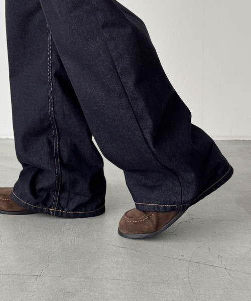 CANAL JEAN(キャナルジーン)の「El mar サイドベルトワイドデニムパンツ 612(デニムパンツ・レディース・ノンウォッシュ・MEDIUM/SMALL)」の5枚目の写真