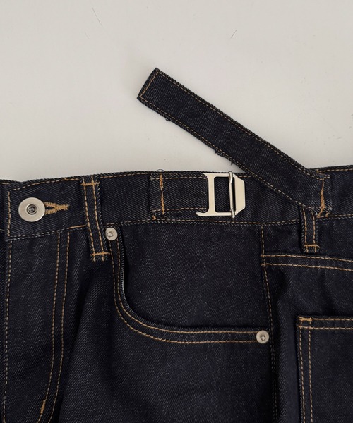 CANAL JEAN(キャナルジーン)の「El mar サイドベルトワイドデニムパンツ 612(デニムパンツ・レディース・ノンウォッシュ・MEDIUM/SMALL)」の7枚目の写真