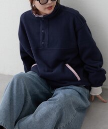 フリース配色アノラック
