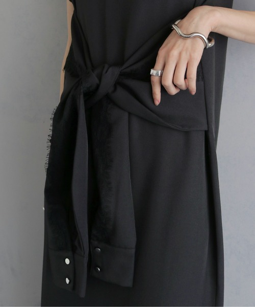 &g'aime(アンジェム)の「【&g'aime 】ウエスト巻き風ワンピース Waist-Wrap Dress(ワンピース・レディース・ブラウン/ブラック・FREE)」の12枚目の写真