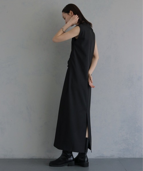 &g'aime(アンジェム)の「【&g'aime 】ウエスト巻き風ワンピース Waist-Wrap Dress(ワンピース・レディース・ブラウン/ブラック・FREE)」の5枚目の写真