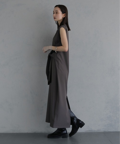 &g'aime(アンジェム)の「【&g'aime 】ウエスト巻き風ワンピース Waist-Wrap Dress(ワンピース・レディース・ブラウン/ブラック・FREE)」の17枚目の写真