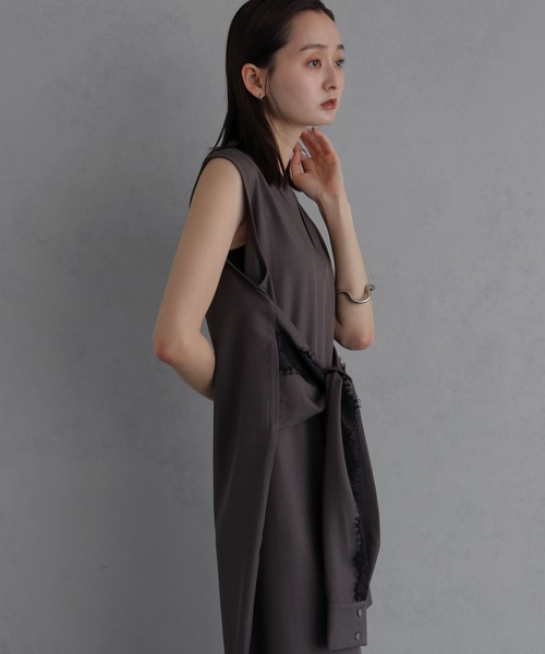 &g'aime(アンジェム)の「【&g'aime 】ウエスト巻き風ワンピース Waist-Wrap Dress(ワンピース・レディース・ブラウン/ブラック・FREE)」の20枚目の写真