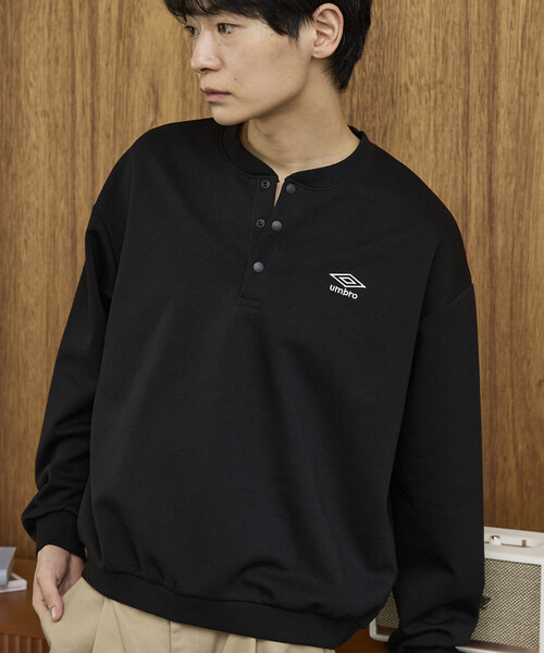 UMBRO(アンブロ)の「UMBRO × PUBLUX/アンブロ <セットアップ対応>ダンボール ヘンリーネック スウェット プルオーバー 限定展開(スウェット・メンズ・ネイビー/ブラック/グレー・LARGE/MEDIUM)」の20枚目の写真
