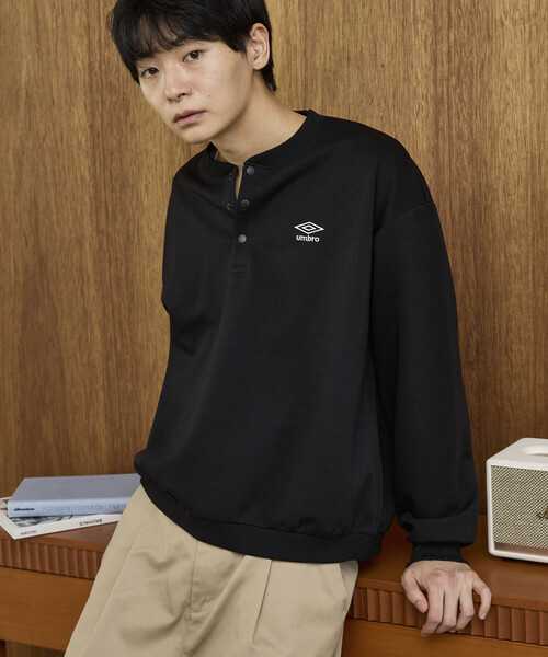UMBRO(アンブロ)の「UMBRO × PUBLUX/アンブロ <セットアップ対応>ダンボール ヘンリーネック スウェット プルオーバー 限定展開(スウェット・メンズ・ネイビー/ブラック/グレー・LARGE/MEDIUM)」の22枚目の写真