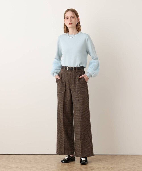 allureville（アルアバイル）の「ハウンドトゥースベイカーパンツ（その他パンツ・レディース・ブラウン系その他・2/1）」の3枚目の写真