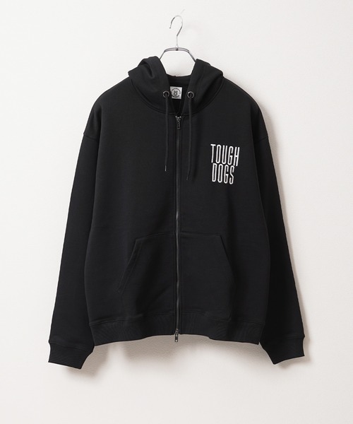 1111clothing(ワンフォークロージング)の「フレブル バックフロッキープリント ダブルジップ ワイドスウェットパーカー / ユニセックス(パーカー・メンズ・アッシュ/ブラック/ダークグリーン・M/L)」の20枚目の写真
