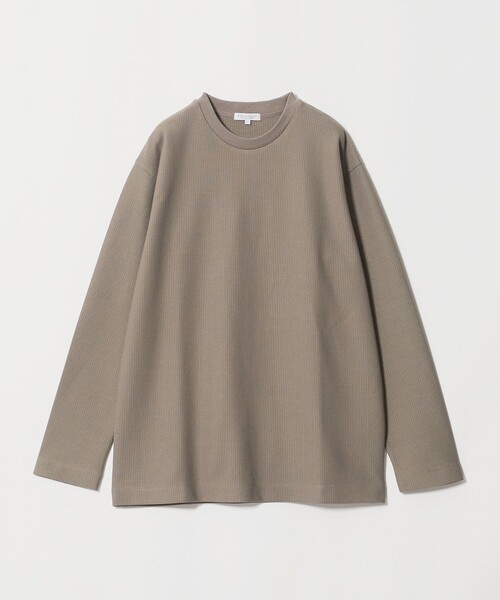 A DAY IN THE LIFE UNITED ARROWS(アデイインザライフユナイテッドアローズ)の「シャイニー ニットライク リラックスカットソー<A DAY IN THE LIFE>(Tシャツ/カットソー・メンズ・ネイビー/オフホワイト/ベージュ・S/L/M)」の1枚目の写真