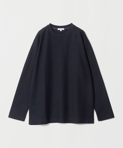 A DAY IN THE LIFE UNITED ARROWS(アデイインザライフユナイテッドアローズ)の「シャイニー ニットライク リラックスカットソー<A DAY IN THE LIFE>(Tシャツ/カットソー・メンズ・ネイビー/オフホワイト/ベージュ・S/L/M)」の3枚目の写真