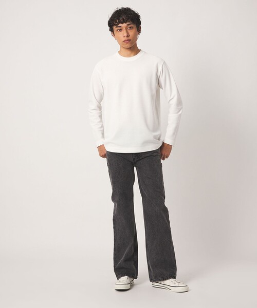 A DAY IN THE LIFE UNITED ARROWS(アデイインザライフユナイテッドアローズ)の「シャイニー ニットライク リラックスカットソー<A DAY IN THE LIFE>(Tシャツ/カットソー・メンズ・ネイビー/オフホワイト/ベージュ・S/L/M)」の6枚目の写真
