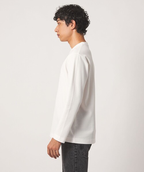 A DAY IN THE LIFE UNITED ARROWS(アデイインザライフユナイテッドアローズ)の「シャイニー ニットライク リラックスカットソー<A DAY IN THE LIFE>(Tシャツ/カットソー・メンズ・ネイビー/オフホワイト/ベージュ・S/L/M)」の8枚目の写真