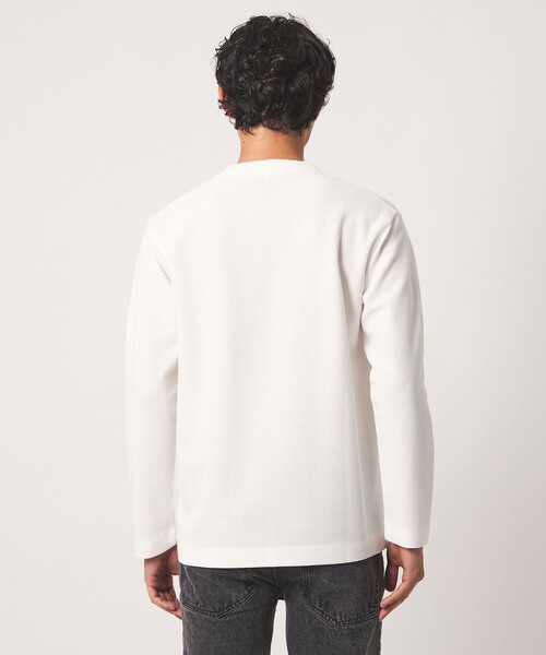 A DAY IN THE LIFE UNITED ARROWS(アデイインザライフユナイテッドアローズ)の「シャイニー ニットライク リラックスカットソー<A DAY IN THE LIFE>(Tシャツ/カットソー・メンズ・ネイビー/オフホワイト/ベージュ・S/L/M)」の9枚目の写真