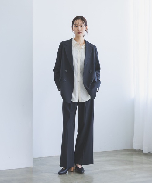 GLOBAL WORK(グローバルワーク)の「ウツクシルエットワイドパンツ/816348(その他パンツ・レディース・ネイビー/ブラック/ブラウン・LARGE/SMALL/MEDIUM)」の21枚目の写真