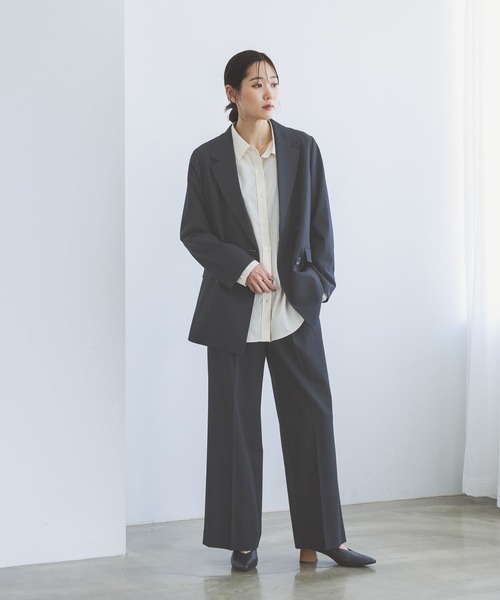 GLOBAL WORK(グローバルワーク)の「ウツクシルエットワイドパンツ/816348(その他パンツ・レディース・ネイビー/ブラック/ブラウン・LARGE/SMALL/MEDIUM)」の22枚目の写真