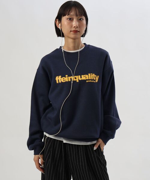FFEIN(フェイン)の「【FFEIN(フェイン)】ヘビーウエイトぼかしプリントロゴスウェット / スウェット クルーネック ロゴ刺繍 裏起毛 ユニセックス(スウェット・メンズ・ブラック/グレー/ライトピンク/ダークネイビー・LARGE/MEDIUM/SMALL)」の15枚目の写真