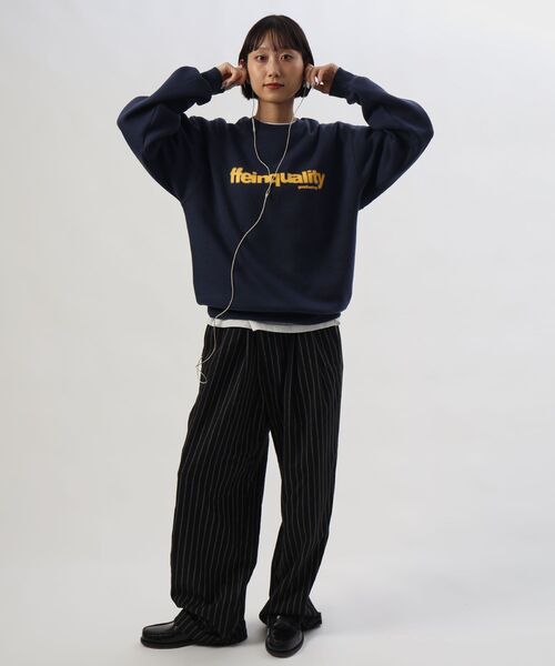 FFEIN(フェイン)の「【FFEIN(フェイン)】ヘビーウエイトぼかしプリントロゴスウェット / スウェット クルーネック ロゴ刺繍 裏起毛 ユニセックス(スウェット・メンズ・ブラック/グレー/ライトピンク/ダークネイビー・LARGE/MEDIUM/SMALL)」の17枚目の写真