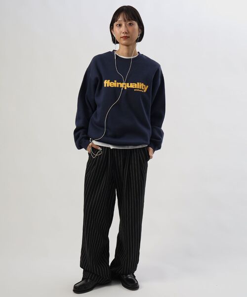 FFEIN(フェイン)の「【FFEIN(フェイン)】ヘビーウエイトぼかしプリントロゴスウェット / スウェット クルーネック ロゴ刺繍 裏起毛 ユニセックス(スウェット・メンズ・ブラック/グレー/ライトピンク/ダークネイビー・LARGE/MEDIUM/SMALL)」の18枚目の写真