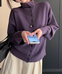 リラックスシングルブレストニットカーディガン