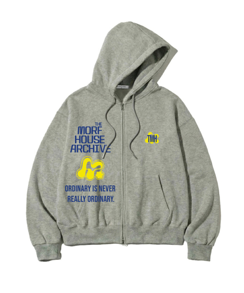 THEMORFHOUSE(ザモーフハウス)の「モプハウス アーカイビングプリント ツーウェイジップアップパーカー ホワイトメランジ(パーカー・レディース・その他・M1/L2/M2/L1)」の3枚目の写真