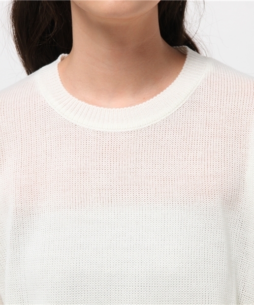 Denime(ドゥニーム)の「SPRING CN KNIT/スプリングクルーネックニット(ニット/セーター・レディース・ブルー/オフホワイト/グレー/サックスブルー/ライトピンク・FREE)」の9枚目の写真