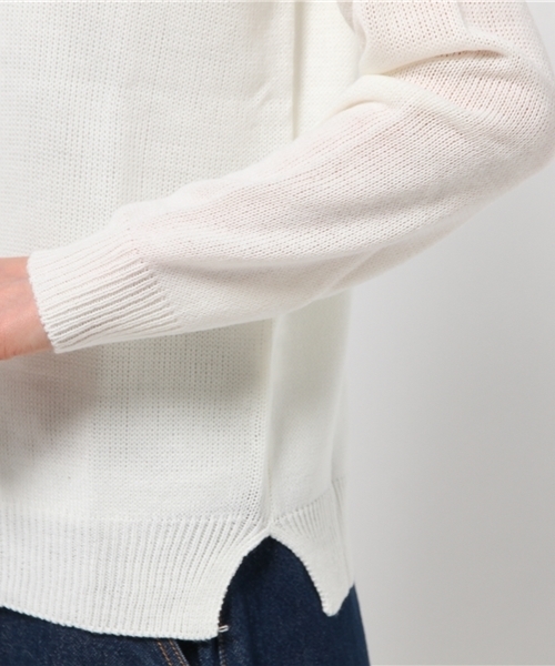 Denime(ドゥニーム)の「SPRING CN KNIT/スプリングクルーネックニット(ニット/セーター・レディース・ブルー/オフホワイト/グレー/サックスブルー/ライトピンク・FREE)」の10枚目の写真
