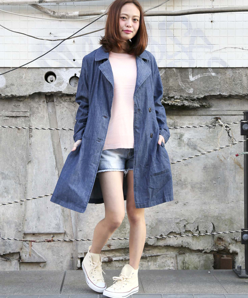 Denime(ドゥニーム)の「SPRING CN KNIT/スプリングクルーネックニット(ニット/セーター・レディース・ブルー/オフホワイト/グレー/サックスブルー/ライトピンク・FREE)」の13枚目の写真