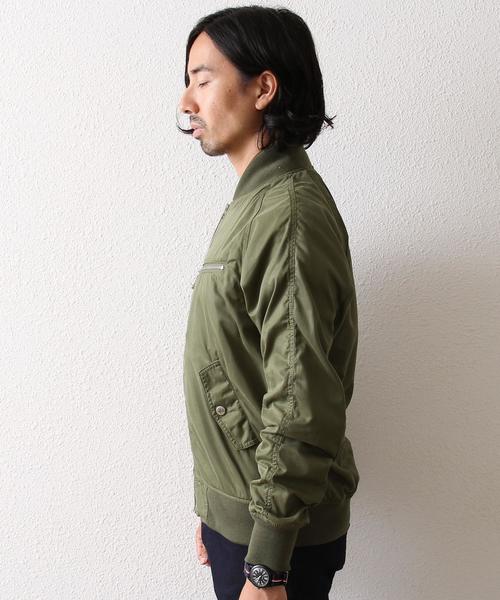 coen（コーエン）の「ポリツイル起毛MA-1（MA-1・メンズ・ベージュ/オリーブ・MEDIUM/SMALL/X-LARGE/LARGE）」の17枚目の写真