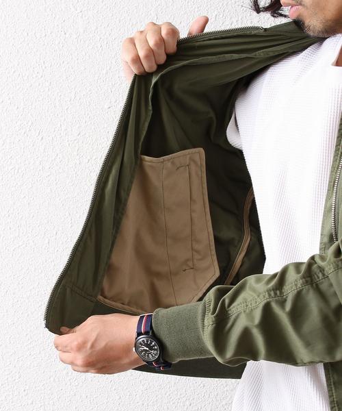 coen（コーエン）の「ポリツイル起毛MA-1（MA-1・メンズ・ベージュ/オリーブ・MEDIUM/SMALL/X-LARGE/LARGE）」の14枚目の写真