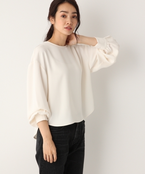 A part by（アパートバイ）の「エステルWクロスパフソデブラウス 733409 （シャツ/ブラウス・レディース・ホワイト/ブラック・FREE）」の2枚目の写真