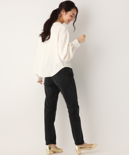 A part by（アパートバイ）の「エステルWクロスパフソデブラウス 733409 （シャツ/ブラウス・レディース・ホワイト/ブラック・FREE）」の3枚目の写真