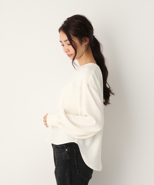 A part by（アパートバイ）の「エステルWクロスパフソデブラウス 733409 （シャツ/ブラウス・レディース・ホワイト/ブラック・FREE）」の5枚目の写真