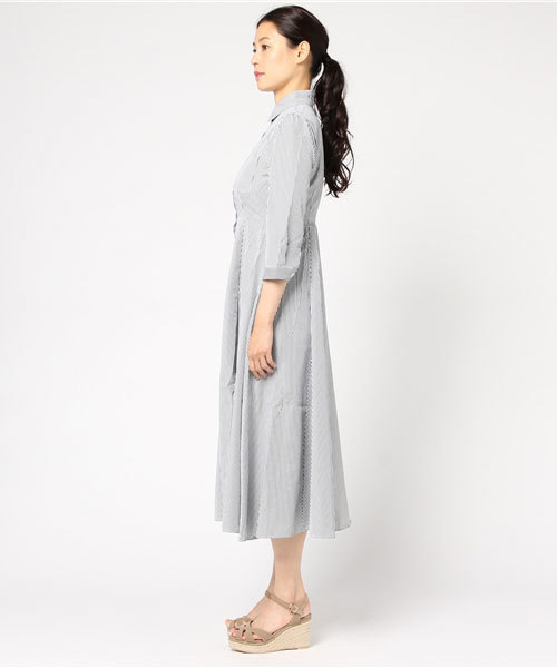 Re:EDIT（リエディ）の「ストライプシャツガウンワンピース（ワンピース・レディース・レッド/グリーン/ブラック/ブルー・LARGE/MEDIUM/SMALL）」の6枚目の写真