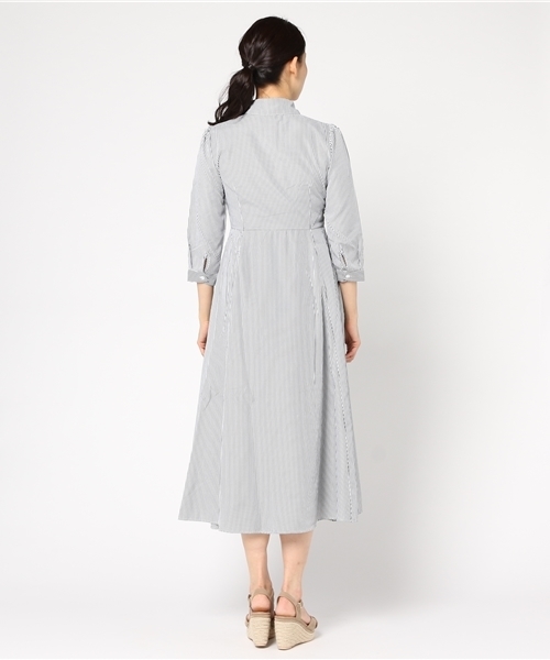 Re:EDIT（リエディ）の「ストライプシャツガウンワンピース（ワンピース・レディース・レッド/グリーン/ブラック/ブルー・LARGE/MEDIUM/SMALL）」の7枚目の写真