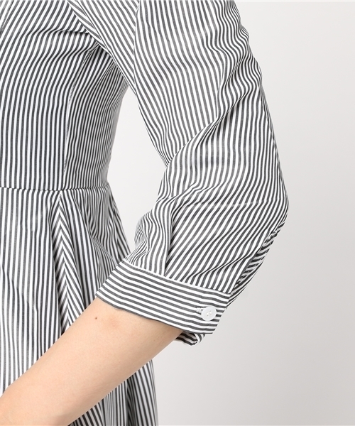 Re:EDIT（リエディ）の「ストライプシャツガウンワンピース（ワンピース・レディース・レッド/グリーン/ブラック/ブルー・LARGE/MEDIUM/SMALL）」の9枚目の写真