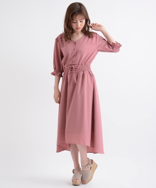 Majestic Legon マジェスティックレゴン の Web限定価格 コルセットベルト風デザインワンピ ワンピース Wear