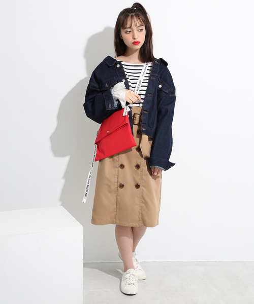 one after another NICE CLAUP(ワンアフターアナザーナイスクラップ)の「トレンチLadyスカート(スカート・レディース・ベージュ/ネイビー/イエロー・FREE)」の13枚目の写真