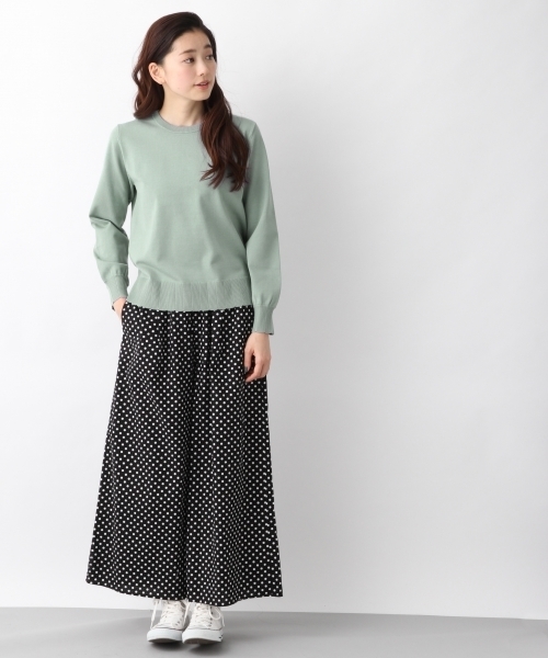 LEPSIM(レプシィム)の「コットンプリントガラスカーチョ 778571(その他パンツ・レディース・ネイビー/ピンク/ブラック・LARGE/MEDIUM)」の4枚目の写真