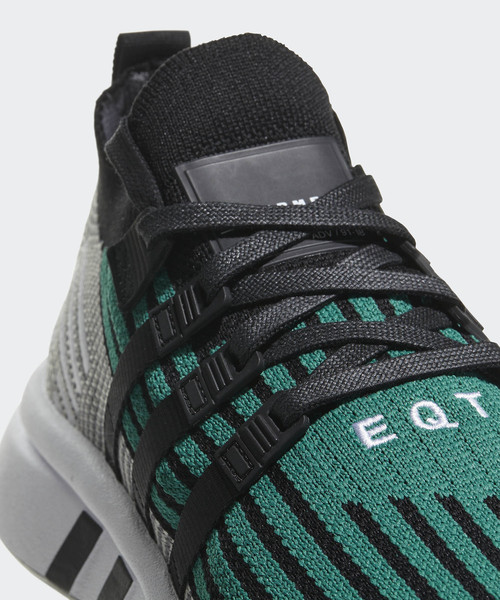 adidas（アディダス）の「オリジナルス エキップメント・サポート [EQT SUPPORT MID ADV PK]（スニーカー・メンズ・ブラック×グリーン・22.5cm/23.0cm/23.5cm/24.0cm/24.5cm/25.5cm/27.5cm/28.5cm/29.5cm/30.0cm/26.0cm/28.0cm/29.0cm/26.5cm/27.0cm/22.0cm/25.0cm/30.5cm/31cm）」の11枚目の写真