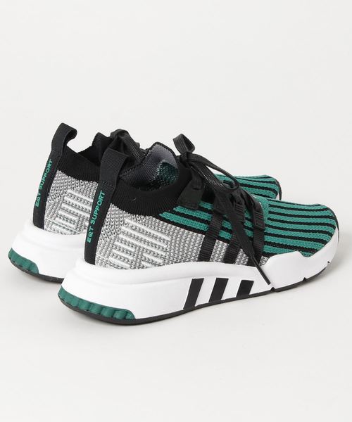 adidas（アディダス）の「オリジナルス エキップメント・サポート [EQT SUPPORT MID ADV PK]（スニーカー・メンズ・ブラック×グリーン・22.5cm/23.0cm/23.5cm/24.0cm/24.5cm/25.5cm/27.5cm/28.5cm/29.5cm/30.0cm/26.0cm/28.0cm/29.0cm/26.5cm/27.0cm/22.0cm/25.0cm/30.5cm/31cm）」の2枚目の写真